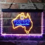 Beer Bar Neon Sign Foster Australian Map 1