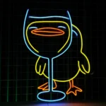Beer Bar Neon Sign Funny Duck Glass Led 1