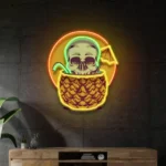 Beer Bar Neon Sign Pineapple Skull 1