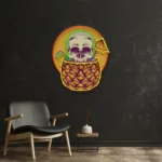 Beer Bar Neon Sign Pineapple Skull 1