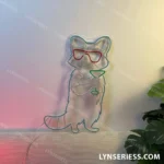 Beer Bar Neon Sign Raccoon Drinking Martini 1