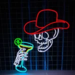 Beer Bar Neon Sign Skeleton Drink Margarita Led 1
