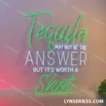 Beer Bar Neon Sign Tequila May Not Be The Answer But It8217s Worth A Shot 1