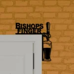 Bishops Finger Metal Sign Tap Handle 1