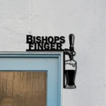Bishops Finger Metal Sign Tap Handle 1