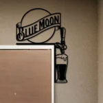 Blue Moon Metal Sign Tap Handle 1