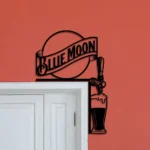 Blue Moon Metal Sign Tap Handle 1