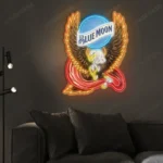 Blue Moon Neon Sign Bespoke Logo Custom American Eagle 1