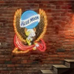 Blue Moon Neon Sign Bespoke Logo Custom American Eagle 1