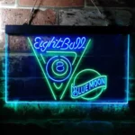 Blue Moon Neon Sign Eight Ball Pool Snooker Room 1