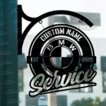 Bmw Metal Sign Bespoke Logo Metal Hanging Sign Car Garage Decor 1