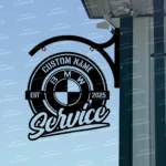 Bmw Metal Sign Bespoke Logo Metal Hanging Sign Car Garage Decor 1