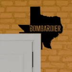 Bombardier Metal Sign Texas State Map 1