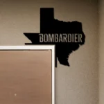 Bombardier Metal Sign Texas State Map 1