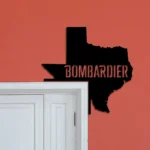 Bombardier Metal Sign Texas State Map 1