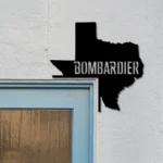Bombardier Metal Sign Texas State Map 1