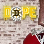 Boston Bruins Neon Sign Dripping Dope 1