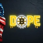 Boston Bruins Neon Sign Dripping Dope 1