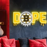 Boston Bruins Neon Sign Dripping Dope 1