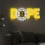 Boston Bruins Neon Sign Dripping Dope 1