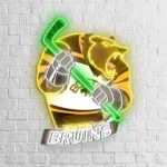 Boston Bruins Neon Sign Mascot Acrylic 1