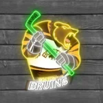 Boston Bruins Neon Sign Mascot Acrylic 1