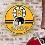 Boston Bruins Neon Sign Nhl Helmet Acrylic 1