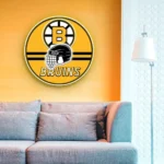 Boston Bruins Neon Sign Nhl Helmet Acrylic 1