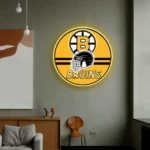 Boston Bruins Neon Sign Nhl Helmet Acrylic 1