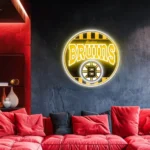 Boston Bruins Neon Sign Retro Acrylic 1