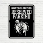 Boston Celtics Metal Sign Reserved Parking Logo 1
