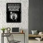 Boston Celtics Metal Sign Reserved Parking Logo 1