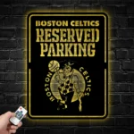 Boston Celtics Metal Sign Reserved Parking Logo 1