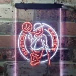 Boston Celtics Neon Sign Cowboy Hat Pose 1