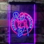 Boston Celtics Neon Sign Cowboy Hat Pose 1