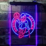 Boston Celtics Neon Sign Cowboy Hat Pose 1