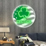 Boston Celtics Neon Sign Us Pennant Acrylic 1