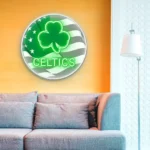 Boston Celtics Neon Sign Us Pennant Acrylic 1