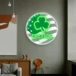Boston Celtics Neon Sign Us Pennant Acrylic 1