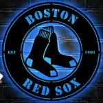 Boston Red Sox Metal Sign Socks 1