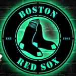 Boston Red Sox Metal Sign Socks 1