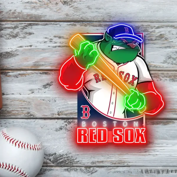 Boston Red Sox Neon Sign Mascot Acrylic 1