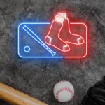 Boston Red Sox Neon Sign Mlb Logo 1