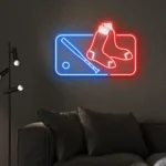 Boston Red Sox Neon Sign Mlb Logo 1