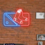 Boston Red Sox Neon Sign Mlb Logo 1