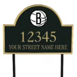 Brooklyn Nets Metal Sign Basketball B Monogram 1