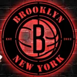 Brooklyn Nets Metal Sign Brooklyn B Mark 1