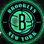 Brooklyn Nets Metal Sign Brooklyn B Mark 1