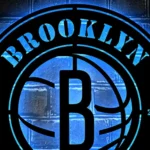 Brooklyn Nets Metal Sign Brooklyn B Mark 1