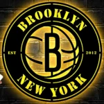 Brooklyn Nets Metal Sign Brooklyn B Mark 1